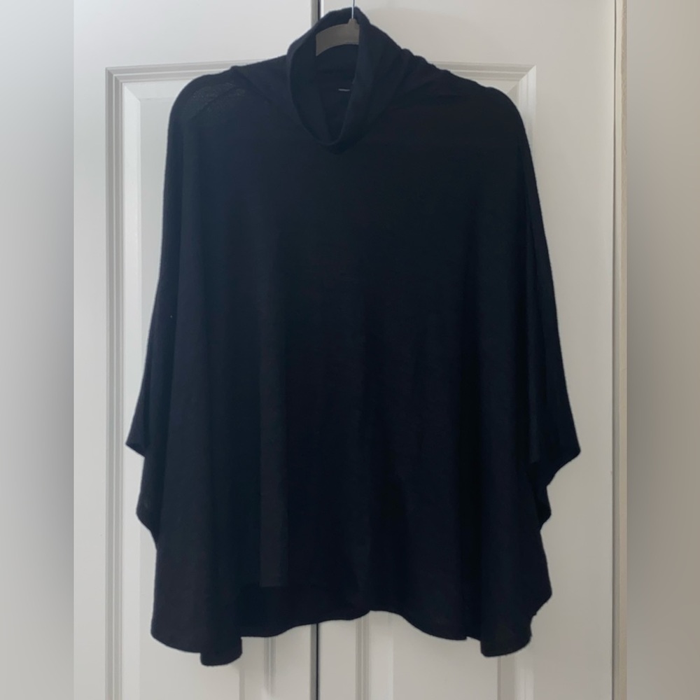 Forever 21 Black Turtle Neck Poncho-style top